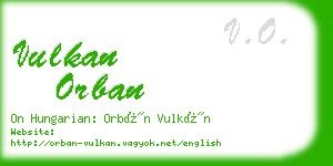 vulkan orban business card